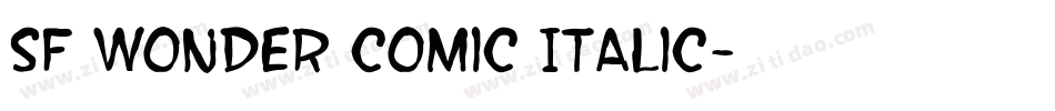 SF Wonder Comic Italic字体转换